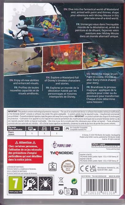 Disney Epic Mickey Rebrushed - Nintendo Switch (A Grade) (Genbrug)